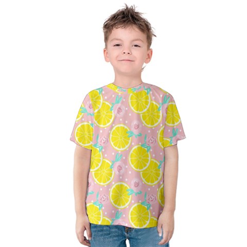 Pink Lemons Kids  Cotton Tee by ConteMonfrey