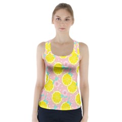 Pink Lemons Racer Back Sports Top by ConteMonfrey