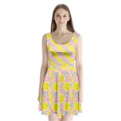 Pink Lemons Split Back Mini Dress  by ConteMonfrey