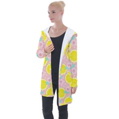 Pink Lemons Longline Hooded Cardigan by ConteMonfrey