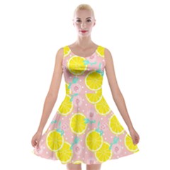 Pink Lemons Velvet Skater Dress by ConteMonfrey