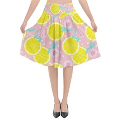 Pink Lemons Flared Midi Skirt by ConteMonfrey