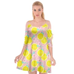 Pink Lemons Cutout Spaghetti Strap Chiffon Dress by ConteMonfrey