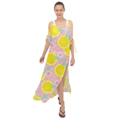 Pink Lemons Maxi Chiffon Cover Up Dress by ConteMonfrey