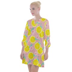 Pink Lemons Open Neck Shift Dress by ConteMonfrey