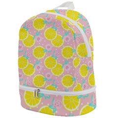 Pink Lemons Zip Bottom Backpack by ConteMonfrey