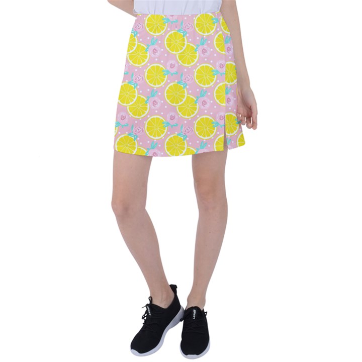 Pink lemons Tennis Skirt