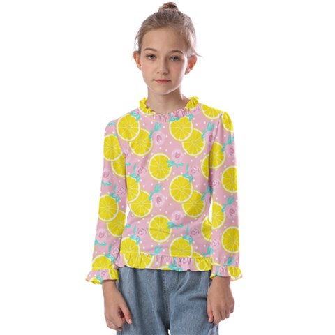 Pink Lemons Kids  Frill Detail Tee by ConteMonfrey