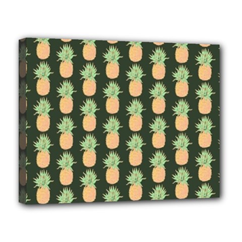 Pineapple Green Canvas 14  X 11  (stretched) by ConteMonfrey