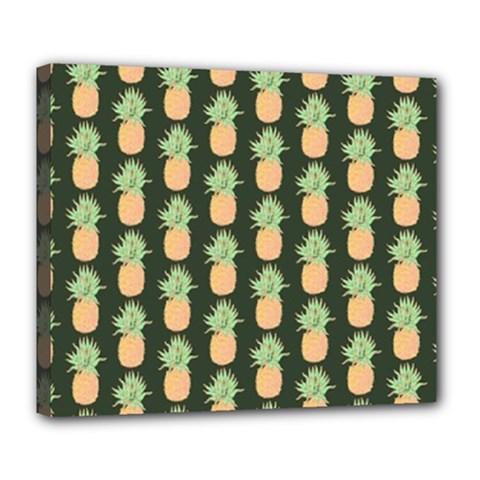 Pineapple Green Deluxe Canvas 24  X 20  (stretched) by ConteMonfrey