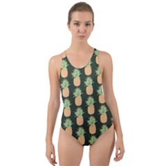 Pineapple Green Cut-out Back One Piece Swimsuit by ConteMonfrey