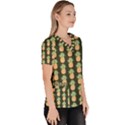 Pineapple Green Women s V-Neck Scrub Top View3