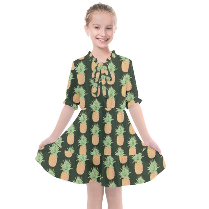 Pineapple Green Kids  All Frills Chiffon Dress