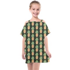 Pineapple Green Kids  One Piece Chiffon Dress by ConteMonfrey