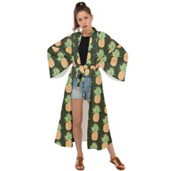 Pineapple Green Maxi Kimono by ConteMonfrey