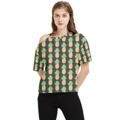 Pineapple Green One Shoulder Cut Out Tee by ConteMonfrey