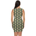 Pineapple Green Draped Bodycon Dress View4