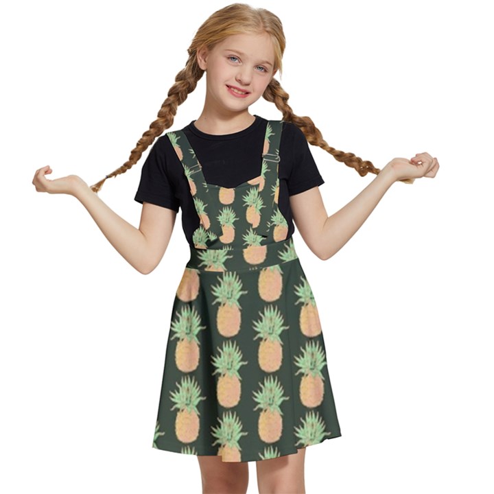 Pineapple Green Kids  Apron Dress