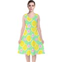 Green lemons V-Neck Midi Sleeveless Dress  View1