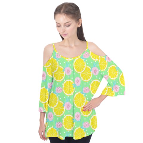 Green Lemons Flutter Tees by ConteMonfrey