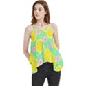 Green lemons Flowy Camisole Tank Top View1