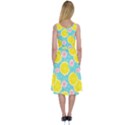 Blue neon lemons Midi Sleeveless Dress View2