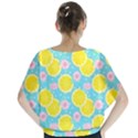 Blue neon lemons Batwing Chiffon Blouse View2