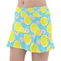 Blue neon lemons Classic Tennis Skirt View1