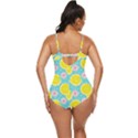 Blue neon lemons Retro Full Coverage Swimsuit View4