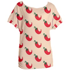 Small Mini Peppers Pink Women s Oversized Tee by ConteMonfrey