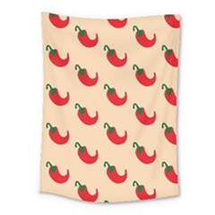 Small Mini Peppers Pink Medium Tapestry by ConteMonfrey