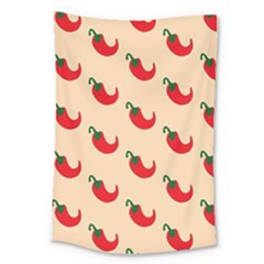 Small Mini Peppers Pink Large Tapestry by ConteMonfrey