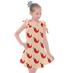 Small Mini Peppers Pink Kids  Tie Up Tunic Dress by ConteMonfrey