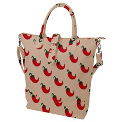 Small Mini Peppers Pink Buckle Top Tote Bag by ConteMonfrey