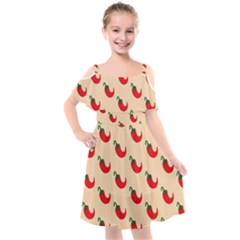 Small Mini Peppers Pink Kids  Cut Out Shoulders Chiffon Dress by ConteMonfrey