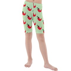 Small Mini Peppers Green Kids  Mid Length Swim Shorts by ConteMonfrey