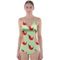 Small Mini Peppers Green Cut-Out One Piece Swimsuit View1