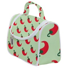 Small Mini Peppers Green Satchel Handbag by ConteMonfrey