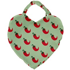 Small Mini Peppers Green Giant Heart Shaped Tote by ConteMonfrey