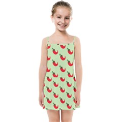 Small Mini Peppers Green Kids  Summer Sun Dress by ConteMonfrey