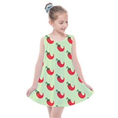 Small Mini Peppers Green Kids  Summer Dress by ConteMonfrey