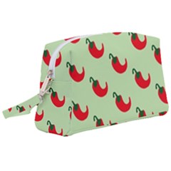 Small Mini Peppers Green Wristlet Pouch Bag (large) by ConteMonfrey