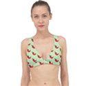 Small Mini Peppers Green Classic Banded Bikini Top View1