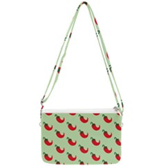 Small Mini Peppers Green Double Gusset Crossbody Bag by ConteMonfrey