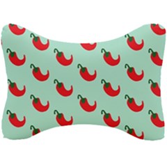 Small Mini Peppers Blue Seat Head Rest Cushion by ConteMonfrey