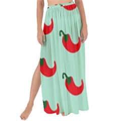 Small Mini Peppers Blue Maxi Chiffon Tie-up Sarong by ConteMonfrey