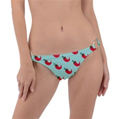 Small Mini Peppers Blue Ring Detail Bikini Bottom by ConteMonfrey