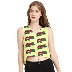 Guarana Fruit Clean V-neck Cropped Tank Top by ConteMonfrey