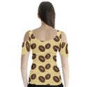 Coffee beans Butterfly Sleeve Cutout Tee  View2