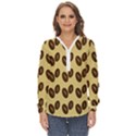 Coffee beans Zip Up Long Sleeve Blouse View1